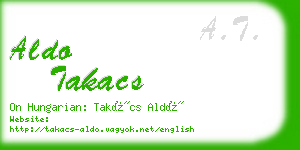 aldo takacs business card
